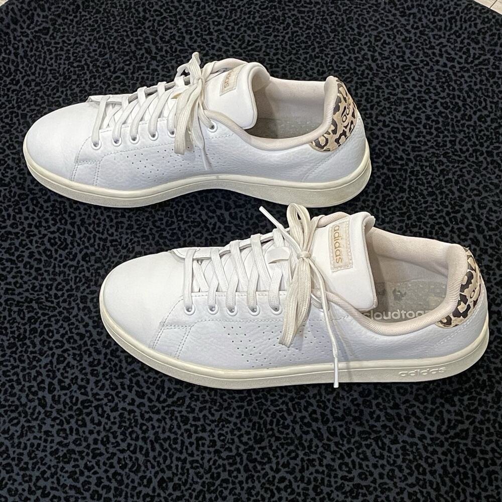 Adidas Advantage Womens Sneakers Size 10 White Tennis Casual Shoes
